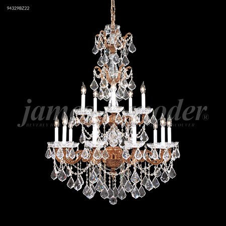 James R Moder Madrid Cast Brass 15Arm Entry Chandelier 94329BZ22